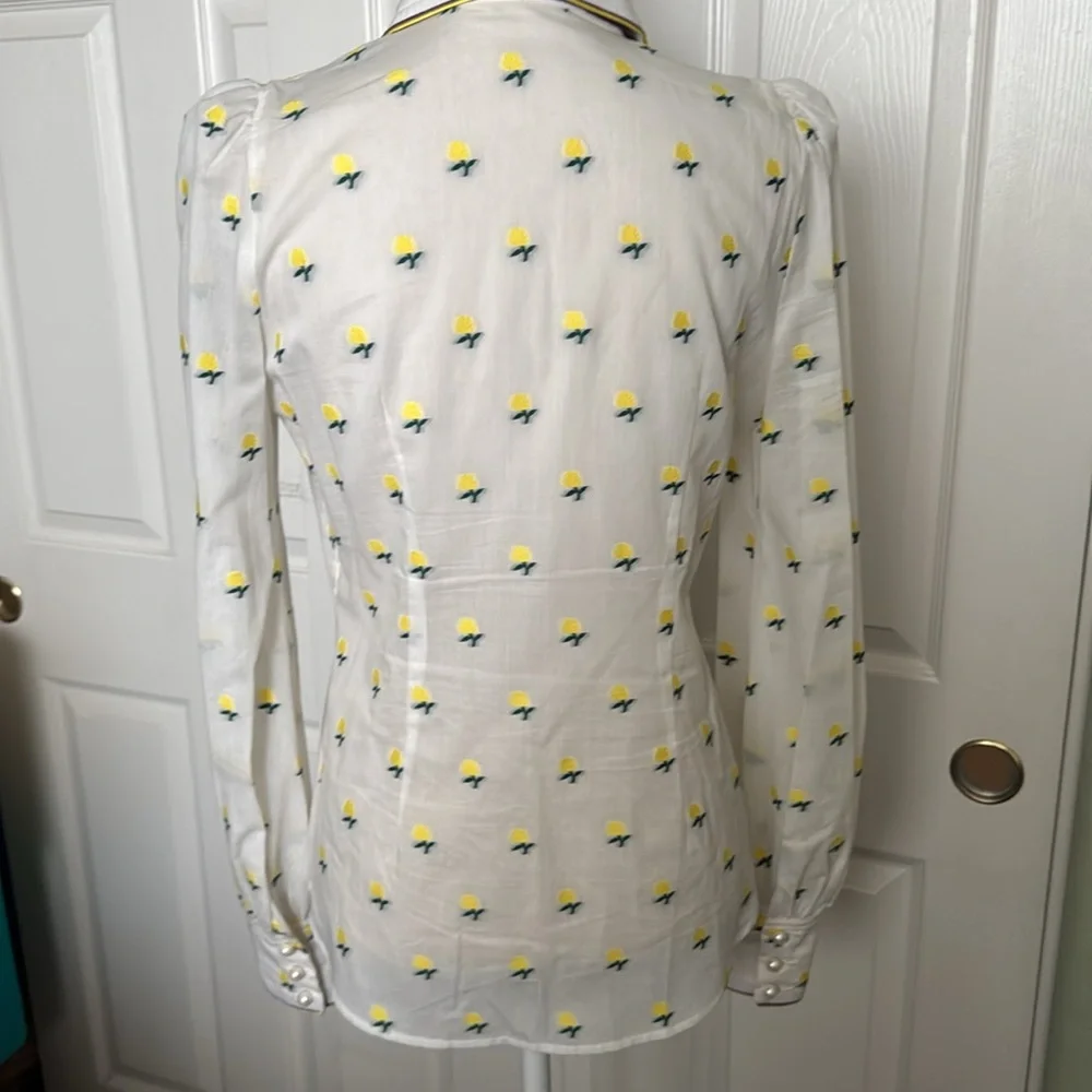 Marc Jacobs Embroidered Blouse Size 4 - Picture 4 of 9